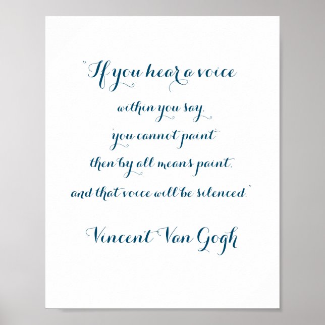 Paint Quote från Vincent Van Gogh, Poster (Framsidan)