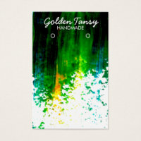 Paint Rand Earring Necklace Jewelry Visning Card