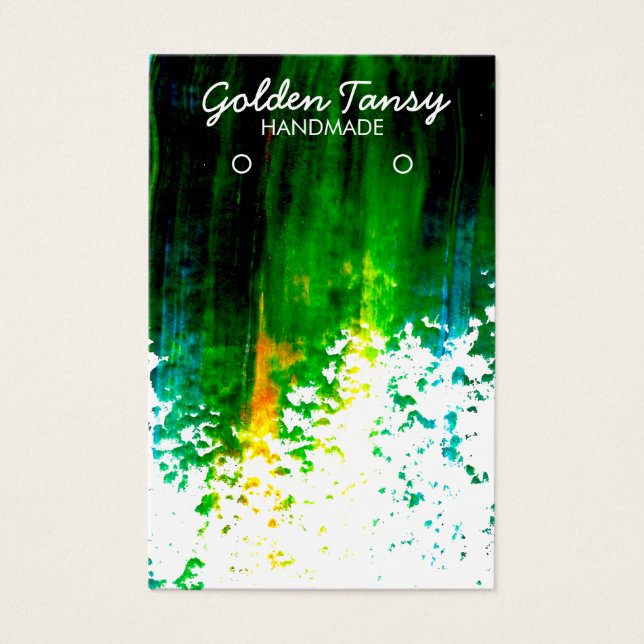 Paint Rand Earring Necklace Jewelry Visning Card Visitkort (Framsida)