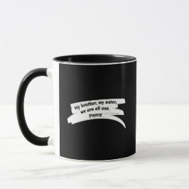 Paint-rensa fredsmeddelande mugg