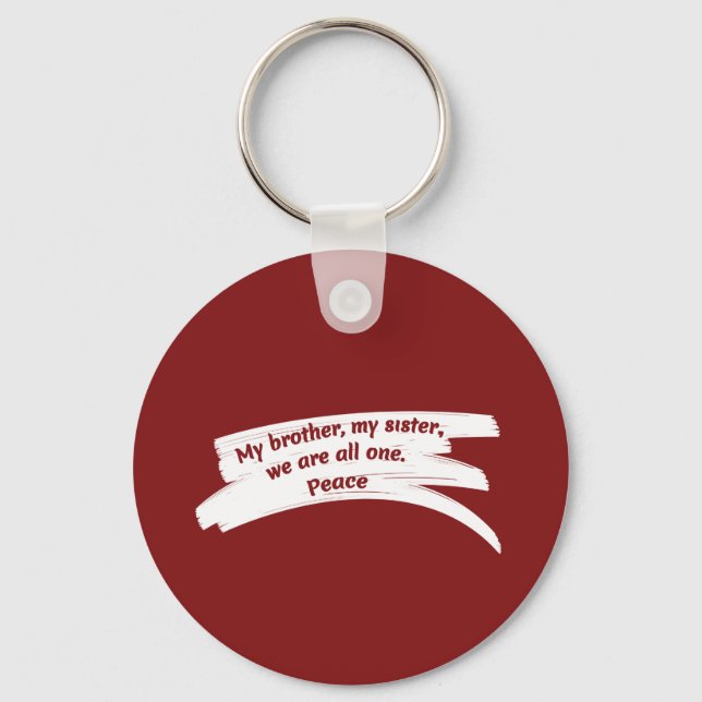 Paint-rensa fredsmeddelande nyckelring (Framsida)