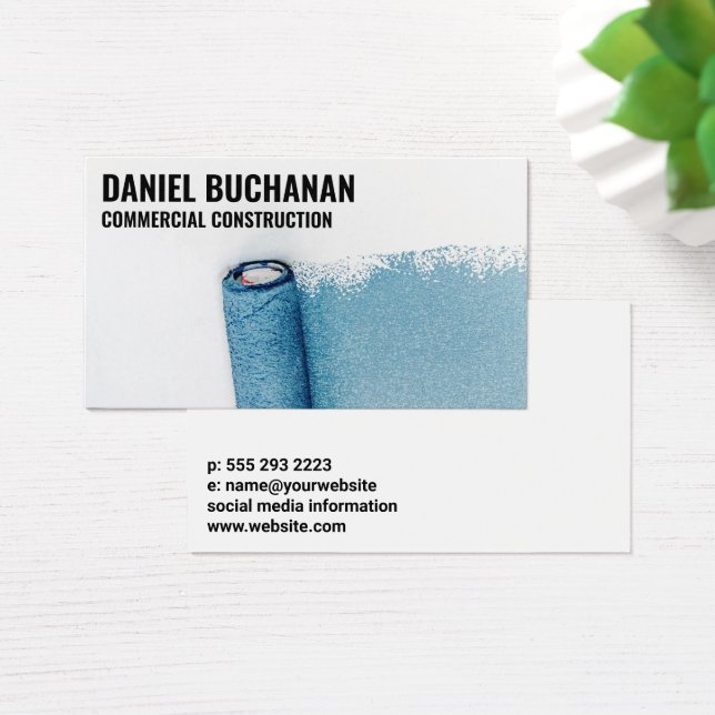 Paint Roller Verktyg | Målad mur Visitkort (Skivbord)