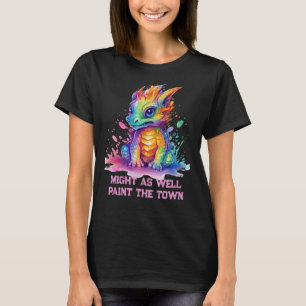 Paint Soaks Baby Dragon Funny T Shirt