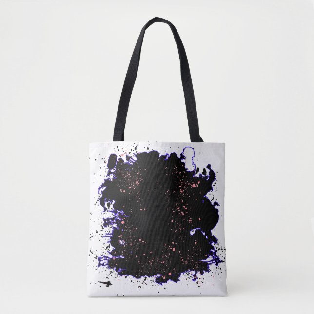 Paint Splash Groovy Tote Bag Tygkasse (Framsida)
