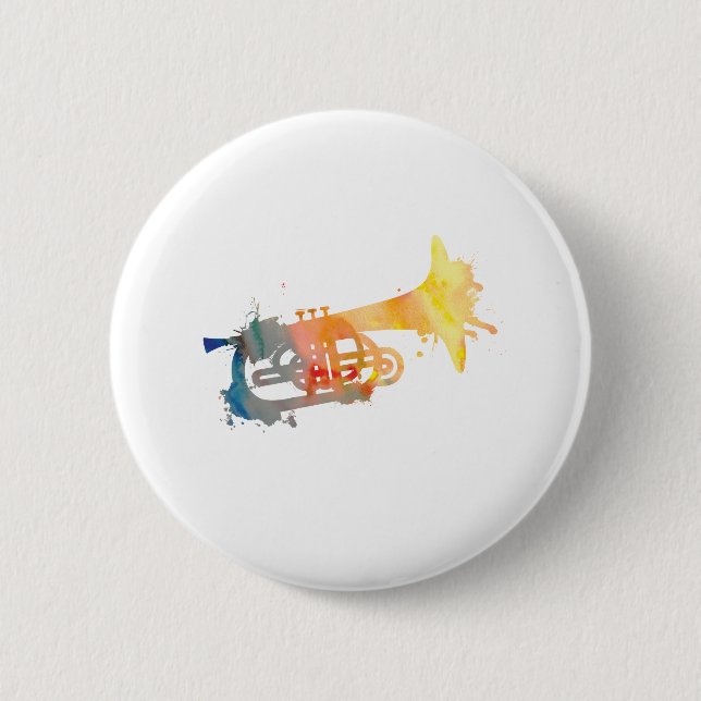 Paint Splat Mellophone Knapp (Framsida)