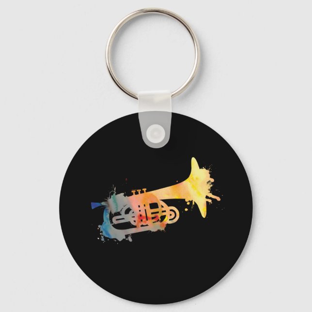 Paint Splat Mellophone Nyckelring (Framsida)