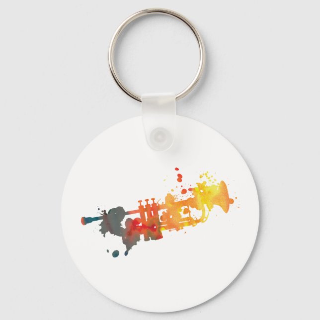 Paint Splat Trumpet Nyckelring (Framsida)