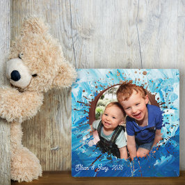 Paint Splatter Blue Kids Photo Ram