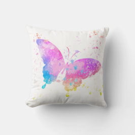 Paint Splatter Butterfly Kudde
