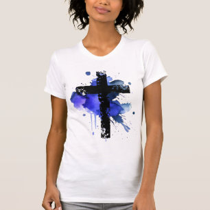 Paint Splatter Christian Kor - Blue T Shirt