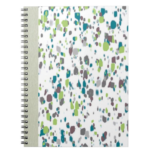 Paint Splatter Journal – Green, Blue & Purple Art Anteckningsbok (Framsidan)