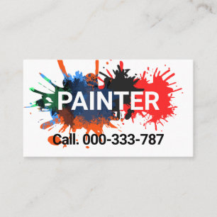 Paint Splatter Painter Painter Painter Service Visitkort