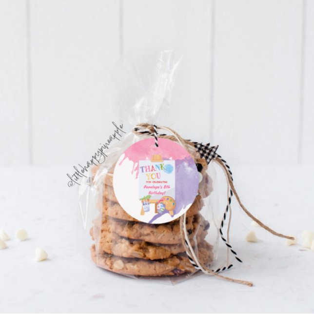 Paint Splatter Party Tack Gåvor Etiketter (Skapare uppladdad)