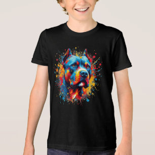 Paint Splatter Pitbull T Shirt
