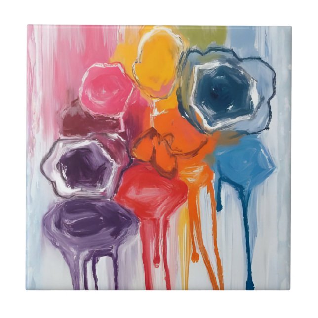 Paint Splatter | Watercolor Artist Painting Kakelplatta (Framsidan)