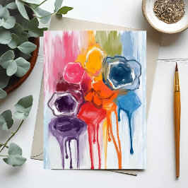 Paint Splatter | Watercolor Artist Painting Vykort
