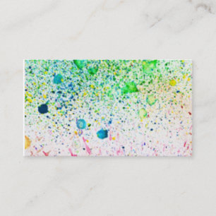 Paint splattered visitkorten visitkort