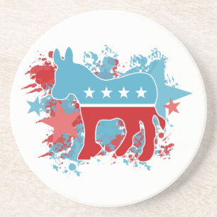 Paint Splatters Democrat Donkey Underlägg