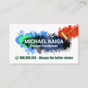 Paint Splatters Painting Service Visitkort