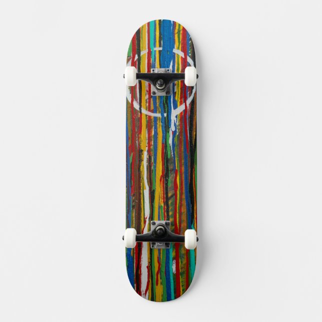 Paint Springa Art Mini Skateboard Bräda 18,5 Cm (Framsida)