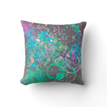 Paint stänk art dekorativ kudde cushion