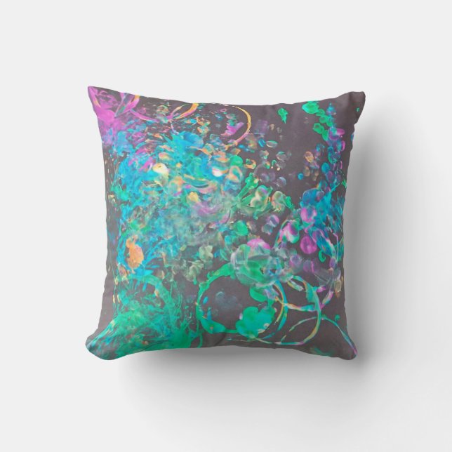 Paint stänk art dekorativ kudde cushion (Framsida)