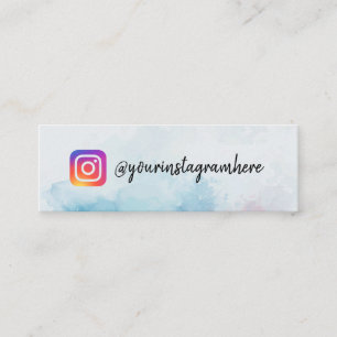 Paint Stänk Blue-instagram, affärskort Mini Visitkort
