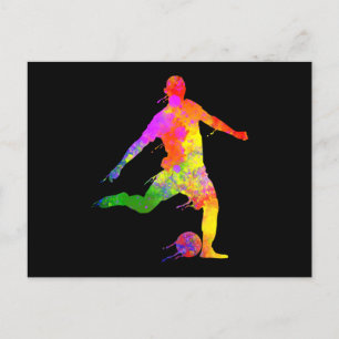 Paint Stänk Fotspelare för Älskare-grafik Vykort