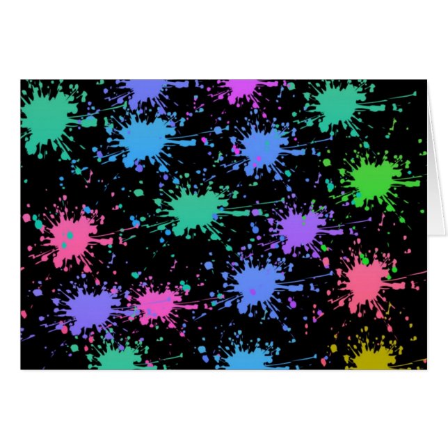 Paint Stänk Hälsningskort (Framsidan Horizontal)