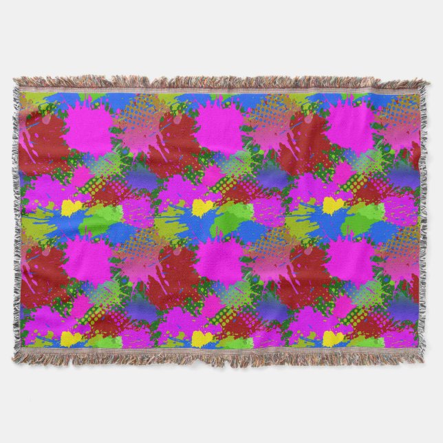 Paint Stänk Mönster 3 Filt (Framsidan)