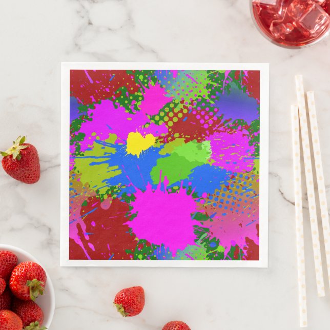 Paint Stänk Mönster 3 Pappersservett (Insitu)