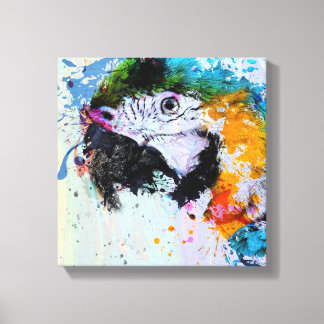 Paint Stänk Parrot | KANVASTRYCK