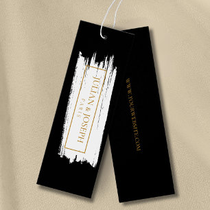 PAINT Stroke modern Black and guld hang Märkres Litet Visitkort