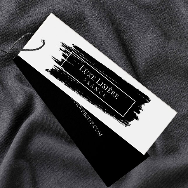 PAINT Stroke modern Märkre för svartvit hängning Litet Visitkort (Skapare uppladdad)