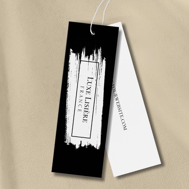 PAINT Stroke modern Märkre för svartvit hängning Litet Visitkort (Skapare uppladdad)