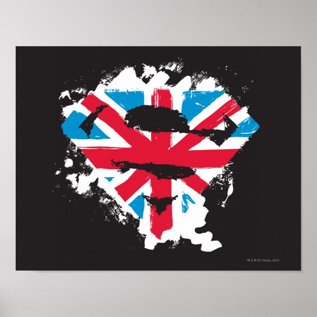 Paint Strokes British S-Shield Poster (Framsidan)