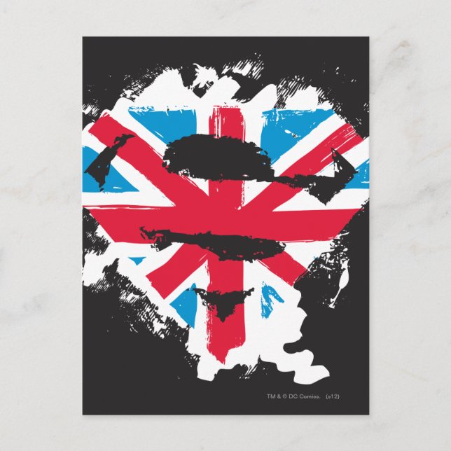 Paint Strokes British S-Shield Vykort (Framsida)