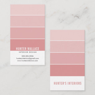 PAINT SWATCH CHIP modernt insida-korall Visitkort