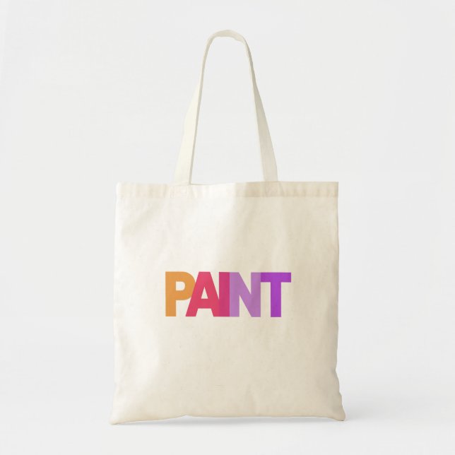 Paint Tote Bag Tygkasse (Framsidan)
