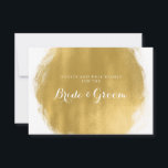 Paint-utseende för Bröllop Advice Card Guld Rådkort<br><div class="desc">möhippa för elegant/möhippa Bröllop Advice Card för bruden och trimmen med glamorös Guld Paint-utseende och anpassningsbar.</div>