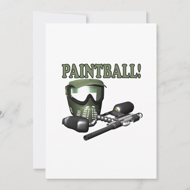 Paintball 2 inbjudningar (Framsida)