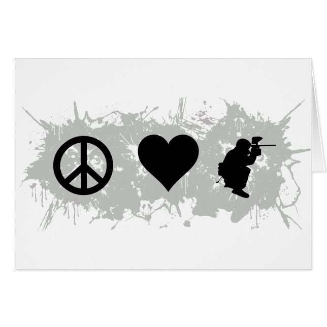 Paintball 3 hälsningskort (Framsidan Horizontal)