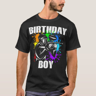Paintball Birthday Boy Party Theme Boys Coola Gift T Shirt