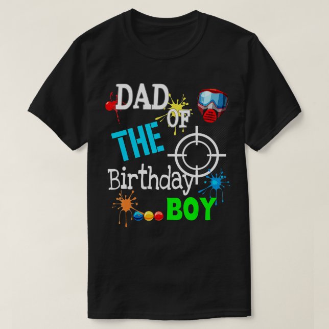 Paintball Birthday Matching Family Set-enhet T Shirt (Design framsida)