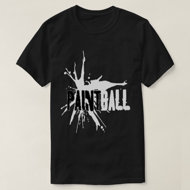 Paintball BlackWhite T Shirt (Design framsida)