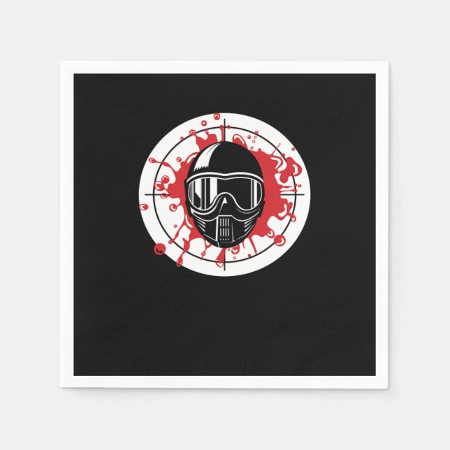 Paintball Bullseye Paintball Target Player-markör Pappersservett (Framsidan)