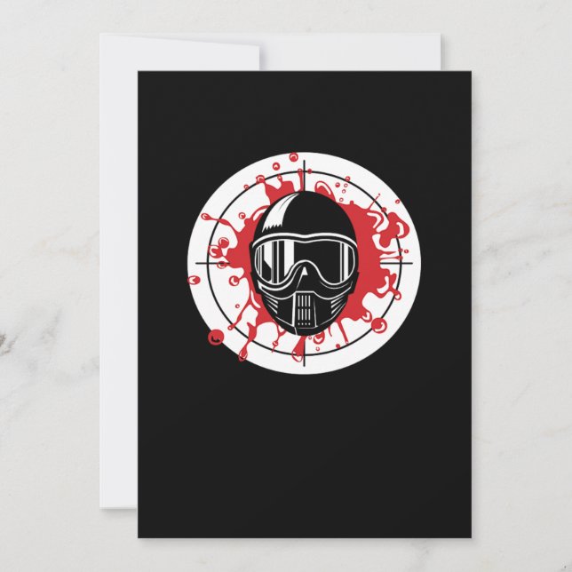 Paintball Bullseye Paintballmål Måltavla för spela Inbjudningar (Framsida)