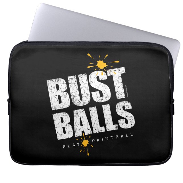Paintball Bust Bollar Laptop Sleeve (Framsidan)