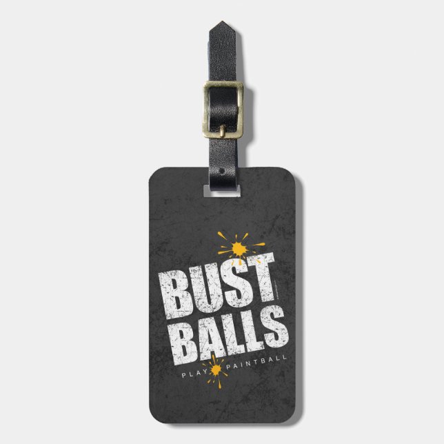 Paintball Bust Bollar Luggage Tag Bagagebricka (Vertikal Framsida)