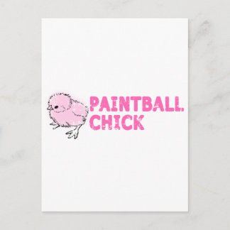 Paintball Chick Vykort